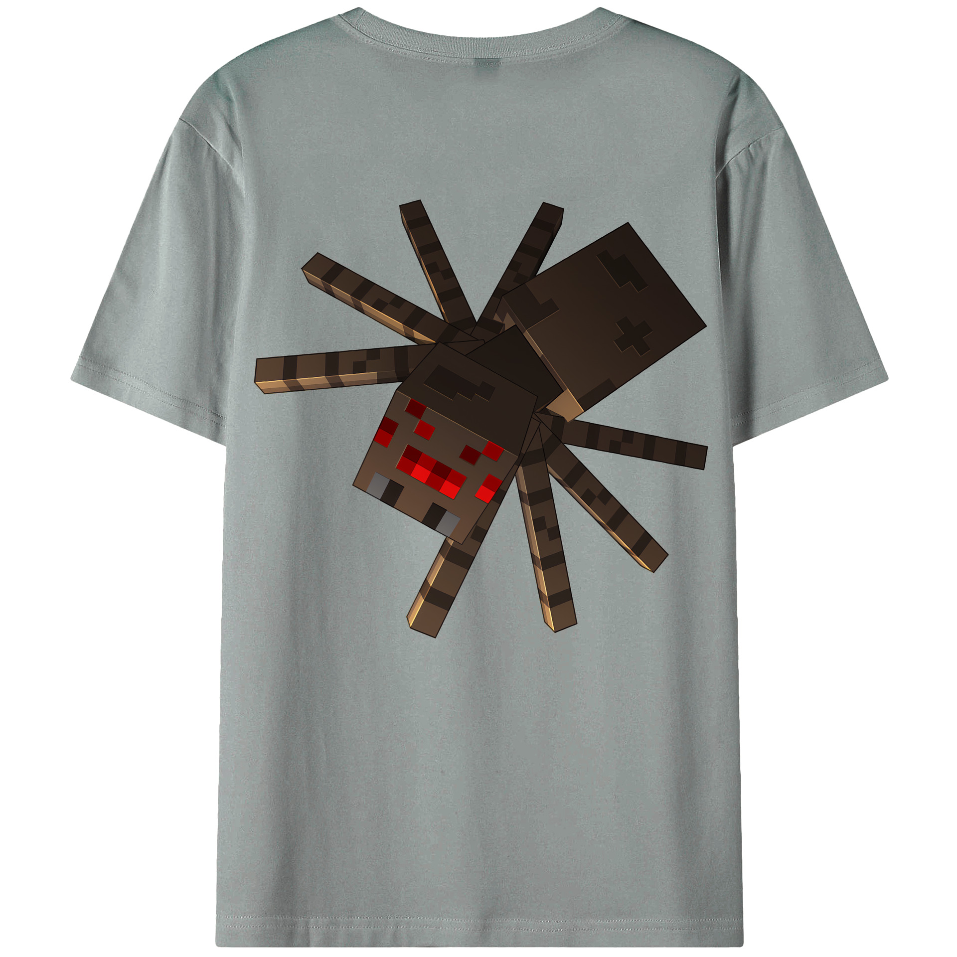 （画像用） マインクラフト ブロックの世界 Minecraft MC Block world 綿100％ メンズ半袖Tシャツ（バックプリント） 通気性
